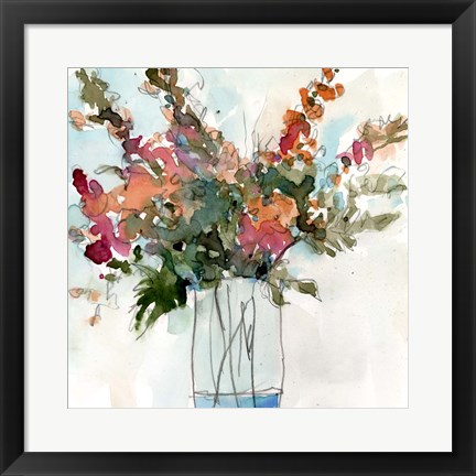 Framed Water Garden Still Life I Print