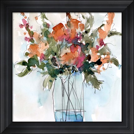 Framed Water Garden Still Life II Print