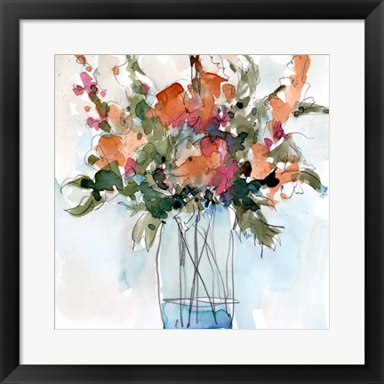 Framed Water Garden Still Life II Print