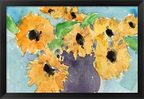 Framed Sunflower Moment I Print