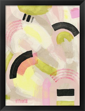 Framed Neon Marks II Print