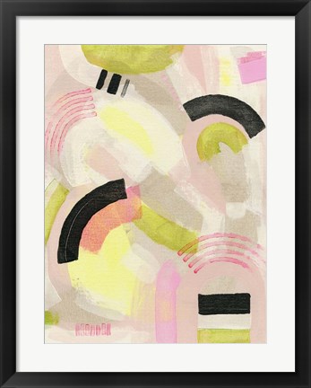 Framed Neon Marks II Print