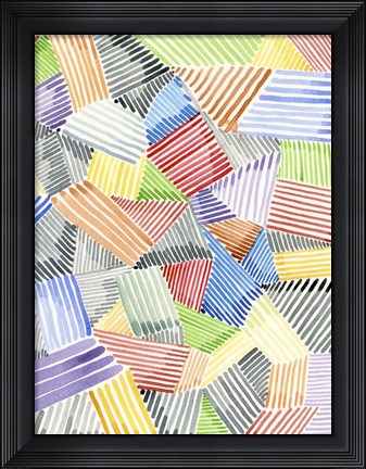 Framed Crosshatch Quilt II Print