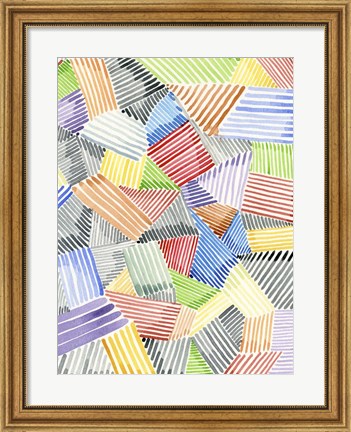 Framed Crosshatch Quilt II Print