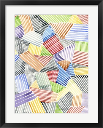 Framed Crosshatch Quilt II Print