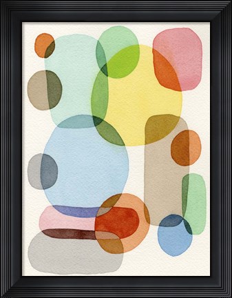 Framed Inked Orbs V Print