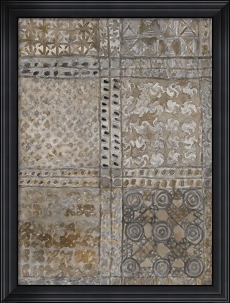 Framed Aged Adinkra Cloth I Print