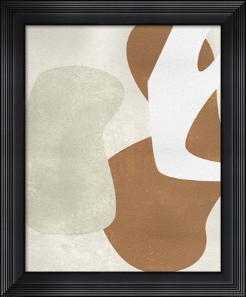 Framed Beige Stucture I Print