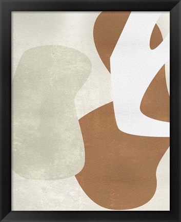 Framed Beige Stucture I Print
