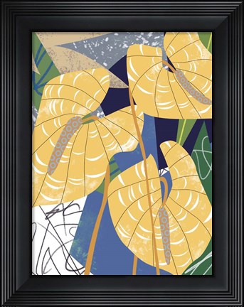 Framed Laceleaf Wind I Print