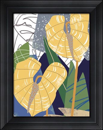 Framed Laceleaf Wind II Print