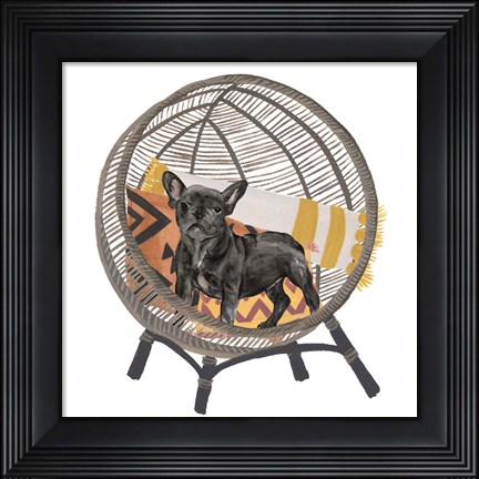 Framed Pom Pom Pup II Print