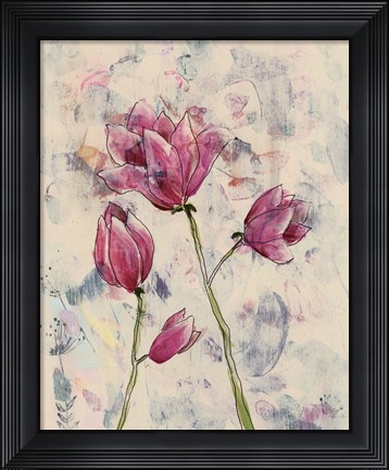 Framed Rosa Blume I Print