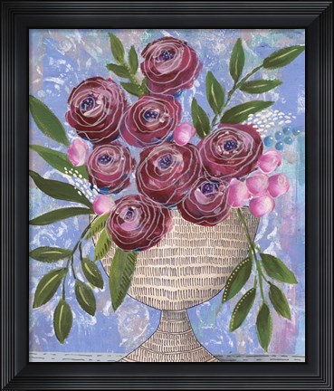 Framed Rosa Bouquet II Print
