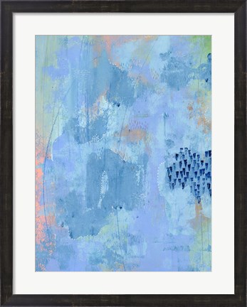 Framed Colored Bleu I Print
