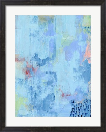 Framed Colored Bleu II Print