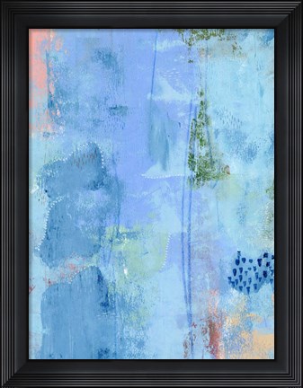Framed Colored Bleu III Print