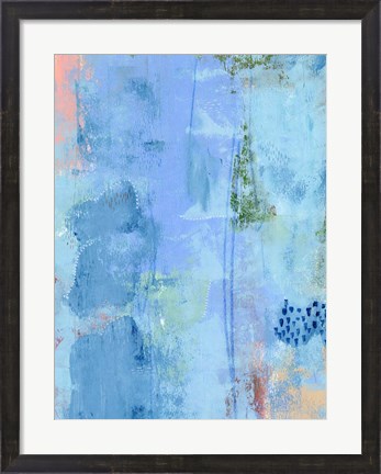 Framed Colored Bleu III Print