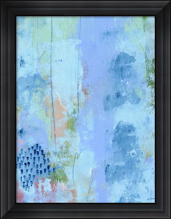 Framed Colored Bleu IV Print