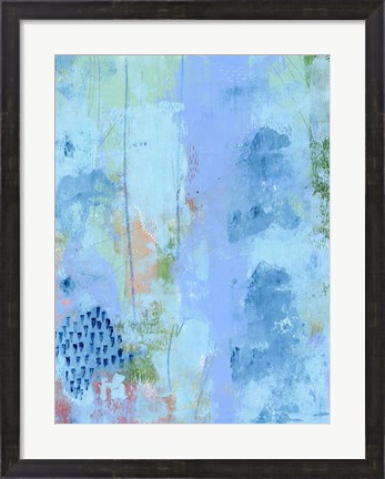 Framed Colored Bleu IV Print