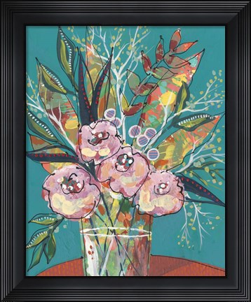 Framed Tumultuous Bouquet II Print