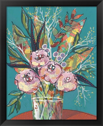 Framed Tumultuous Bouquet II Print