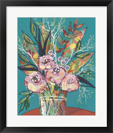 Framed Tumultuous Bouquet II Print