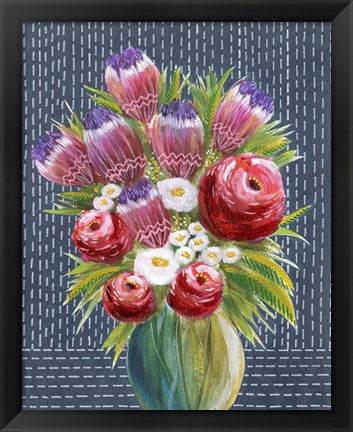 Framed Bashful Bouquet I Print