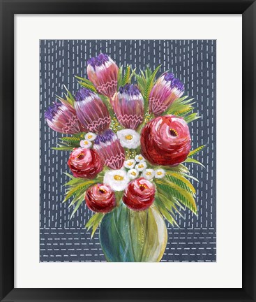 Framed Bashful Bouquet I Print