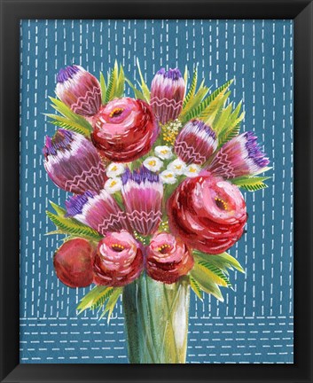 Framed Bashful Bouquet II Print