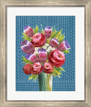 Framed Bashful Bouquet II Print