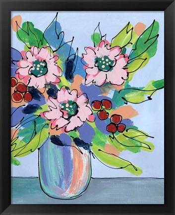 Framed Rowdy Floral II Print