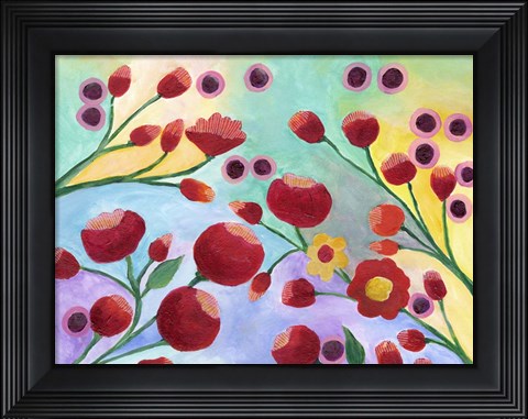 Framed Jambalaya Floral I Print