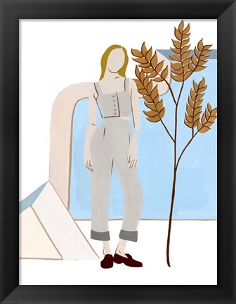 Framed Women in the Garden VI Print