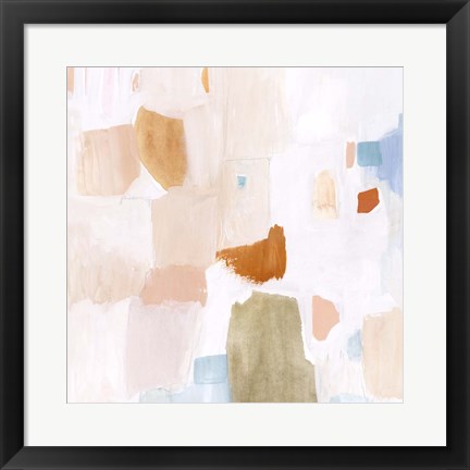 Framed Sea Glass Forms I Print