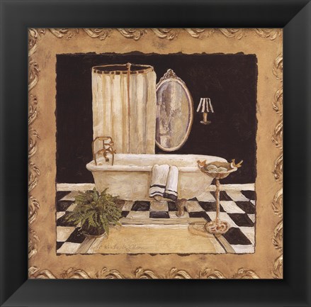 Framed Maison Bath I Print