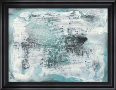 Framed Turquoise Light I Print