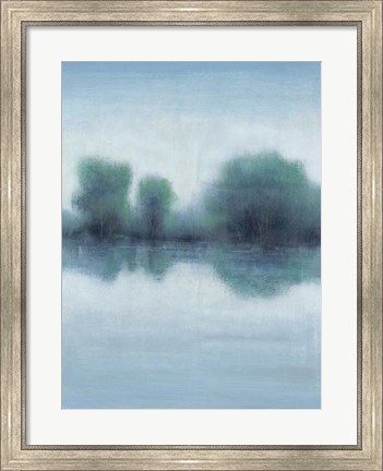 Framed Misty Blue Morning I Print