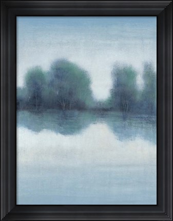 Framed Misty Blue Morning II Print