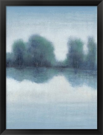 Framed Misty Blue Morning II Print