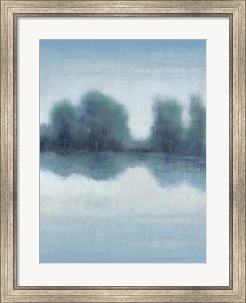 Framed Misty Blue Morning II Print