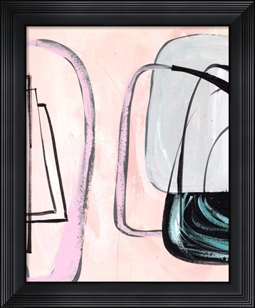 Framed Lumiere Rose III Print