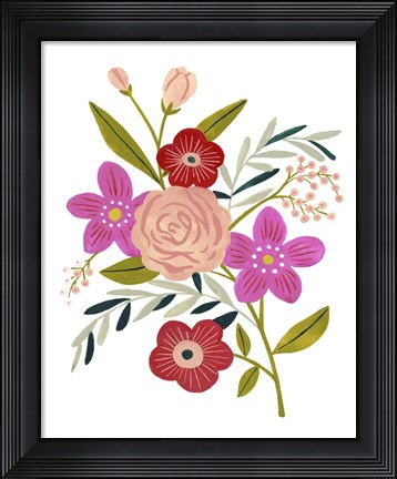 Framed Simple Flora II Print