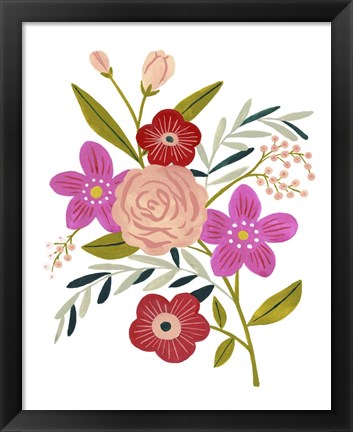 Framed Simple Flora II Print