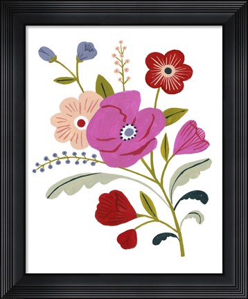 Framed Simple Flora III Print