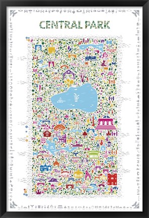 Framed New York Collection-Central Park Print