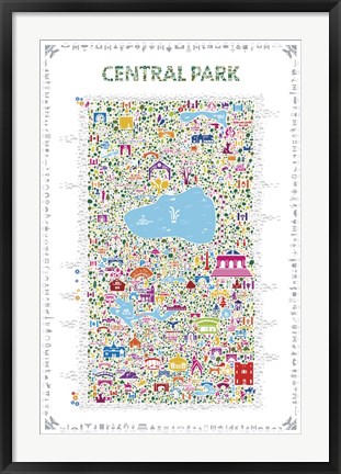 Framed New York Collection-Central Park Print