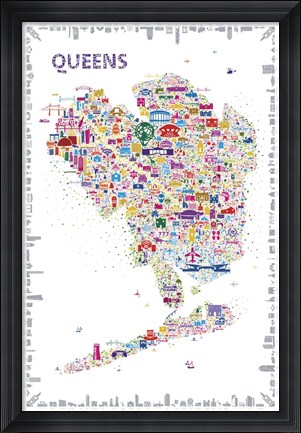 Framed New York Collection-Queens Print