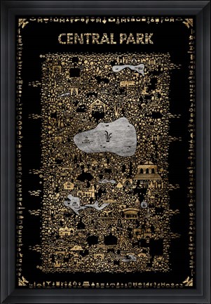 Framed Glam New York Collection-Central Park Print