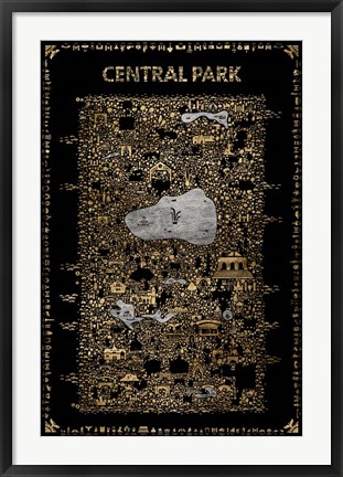 Framed Glam New York Collection-Central Park Print